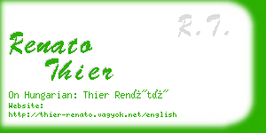 renato thier business card